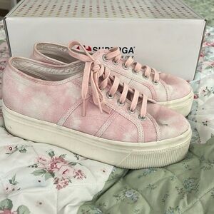 Superga Tie Dye Platform Sneakers